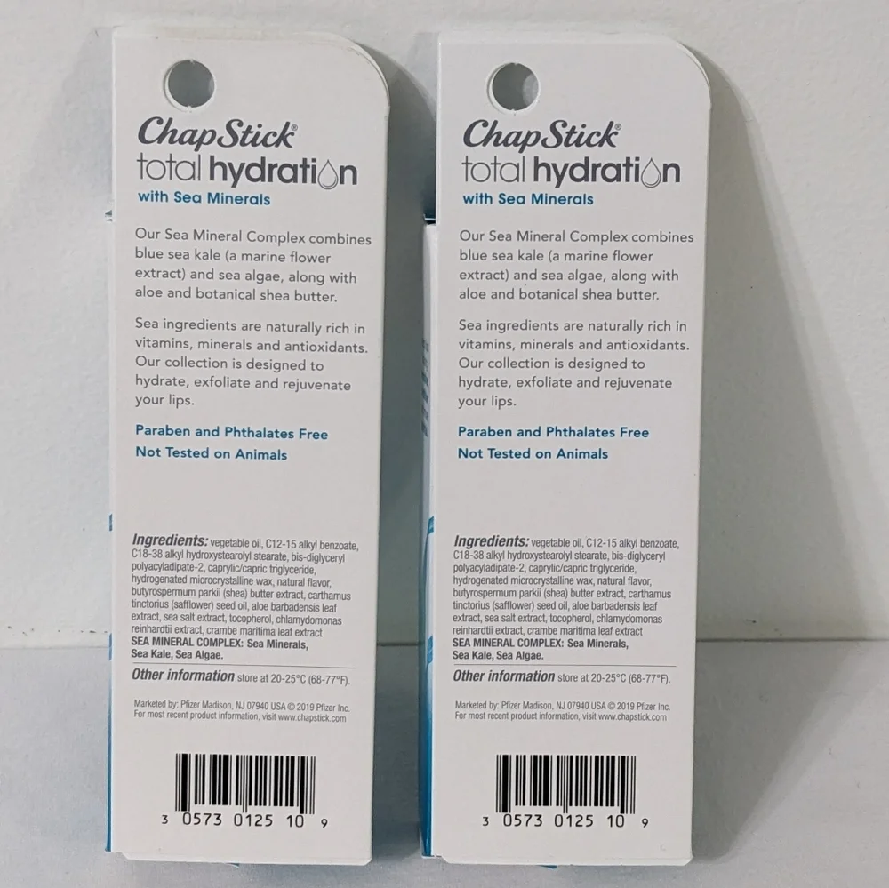 Chapstick Total Hydration Sea Minerals Overnight Lip Renewal Treatment, Set of 2